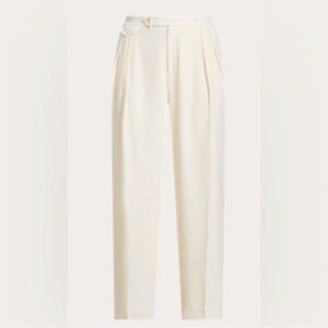 Lauren Ralph Lauren Pleated Satin Crepe Wide-Leg Pant